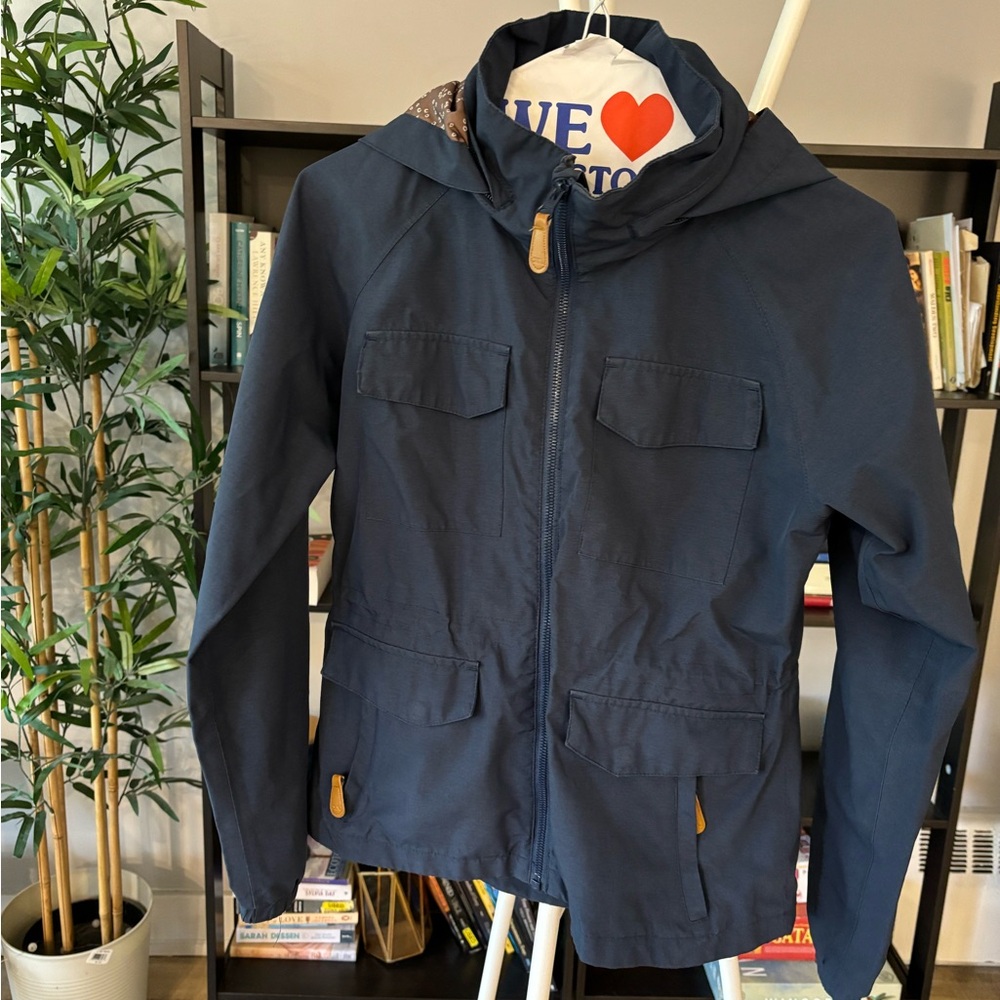 Navy Blue Hooded Jacket